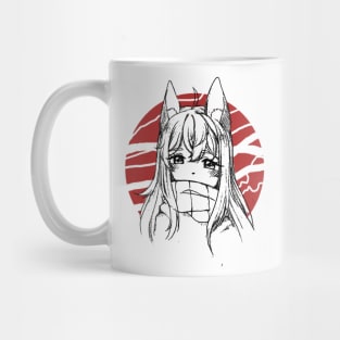 Fox girl art draw fan Mug